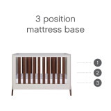 Tutti Bambini Fuori Mini Cot Bed - Warm Walnut/White Sand