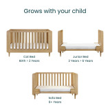 Tutti Bambini Japandi Cot Bed - Light Oak