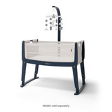 SnuzPod Studio Bedside Crib with Mattress - London Navy