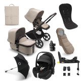 Bugaboo Fox 5 Pebble 360 Pro Ultimate Bundle - Black/Desert Taupe