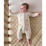 Mamas & Papas Embroidered Teddy Bear Romper 3-6m - Cream