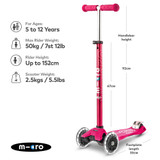 Micro Maxi Deluxe LED Scooter - Pink