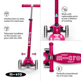 Micro Maxi Deluxe LED Scooter - Pink