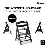 Hauck Alpha+ Wooden Highchair - Black