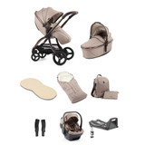 egg® 3 Luxury Shell i-Size Special Edition Bundle - Houndstooth Almond