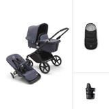 Bugaboo Fox Cub Essential Bundle - Black/Stormy Blue
