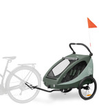 Hauck Dryk Duo Plus Bike Trailer & Buggy - Dark Green
