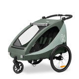 Hauck Dryk Duo Plus Bike Trailer & Buggy - Dark Green