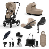 Cybex Priam Platinum Bundle inc. FREE Tote Bag - Cozy Beige