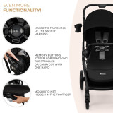 Kinderkraft YOXI 3-in-1 Pram & Car Seat Bundle - Pure Black