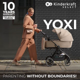 Kinderkraft YOXI 3-in-1 Pram & Car Seat Bundle - Moonlight Grey