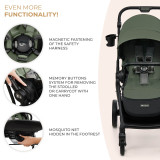 Kinderkraft YOXI 3-in-1 Pram & Car Seat Bundle - Mystic Green