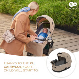 Kinderkraft YOXI 3-in-1 Pram & Car Seat Bundle - Sandy Beige