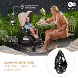 Kinderkraft YOXI 3-in-1 Pram & Car Seat Bundle - Sandy Beige