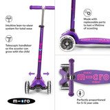 Micro Maxi Deluxe LED Scooter - Purple