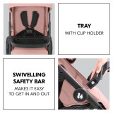Hauck Shop N Care Stroller - Dark Pink