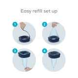 Angelcare Classic XL Nappy Bin Starter Set - White