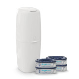 Angelcare Classic XL Nappy Bin Starter Set - White