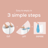 Angelcare Classic XL Nappy Bin Starter Set - White