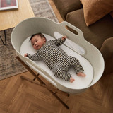SnuzBaskit Barley Moses Basket & Walnut Stand Set