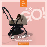 Stokke® YOYO³ Stroller with newborn shell bundle - Black