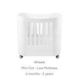 Gaia Baby Serena Mini Cot - White/Natural