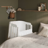 Gaia Baby Serena Bedside Crib Add-On - White/Walnut