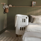 Gaia Baby Serena Bedside Crib Add-On - White/Walnut