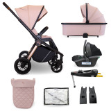 My Babiie MB450i 3-in-1 Travel System + Base - Pastel Pink
