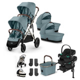 Cybex Gazelle S Taupe Twin Travel System Bundle - Sky Blue