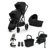 Cybex Gazelle S Black Double Travel System - Moon Black