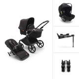Bugaboo Fox Cub Turtle Air Travel System - Black/Midnight Black