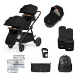 Ickle Bubba Virgo 2 in 1 Pushchair - Black/Black/Tan