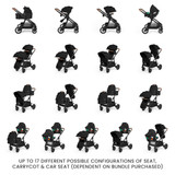 Ickle Bubba Virgo 2 in 1 Pushchair - Black/Black/Tan