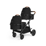 Ickle Bubba Virgo 2 in 1 Pushchair Twin Package - Black/Black/Tan