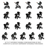 Ickle Bubba Virgo Twin Cirrus Travel System - Black/Black/Tan