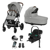 Cybex Balios S Lux Silver V2 Comfort Aton B2 Bundle - Stone Grey