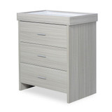 Ickle Bubba Pembrey 3 Piece Room Set, Under Drawer & Premium Sprung Mattress - Ash Grey