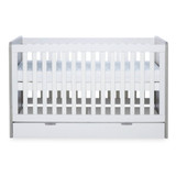 Ickle Bubba Pembrey 3 Piece Room Set, Under Drawer & Premium Sprung Mattress - Ash Grey & White