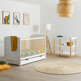 Ickle Bubba Coleby 2 Piece Room Set & Fibre Mattress  - Scandi White