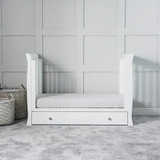 Ickle Bubba Snowdon 4 in 1 Mini 2 Piece Room Set & Premium Sprung Mattress - White