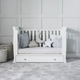 Ickle Bubba Snowdon 4 in 1 Mini 2 Piece Room Set & Premium Sprung Mattress - White