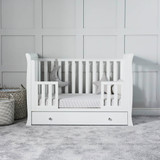 Ickle Bubba Snowdon 4 in 1 Mini 2 Piece Room Set & Premium Sprung Mattress - White