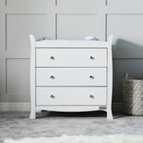 Ickle Bubba Snowdon 4 in 1 Mini 2 Piece Room Set & Premium Sprung Mattress - White