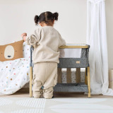 Tutti Bambini CoZee Mini Me Play Crib - Oak/Charcoal