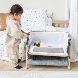 Tutti Bambini CoZee Mini Me Play Crib - Oak/Charcoal