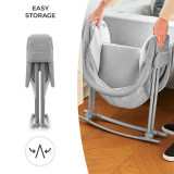 Kinderkraft Lovi 3-in-1 Baby Crib - Grey