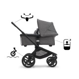Bugaboo Fox 5 All Terrain Pushchair + Pebble 360 Pro2 & Base - Graphite/Grey Melange