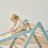 Tutti Bambini Scala Montessori 3 in 1 Pikler Climbing Frame with Climbing Wall - Ocean Stone
