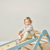 Tutti Bambini Scala Montessori 3 in 1 Pikler Climbing Frame with Climbing Wall - Ocean Stone